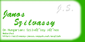 janos szilvassy business card